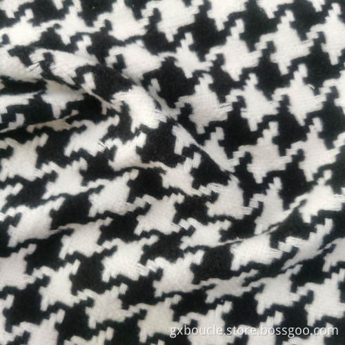 Woolen fashion houndstooth design fabric